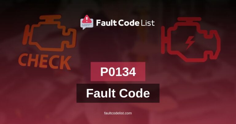 P0134 Fault Code