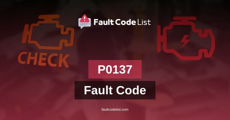 P0137 Fault Code