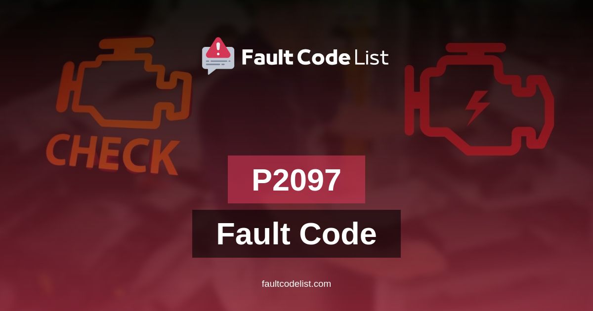 P2097 Fault Code Fault Code