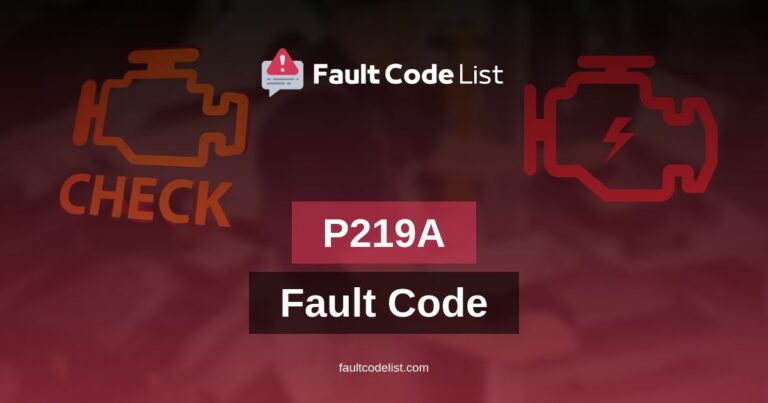 P219A Fault Code