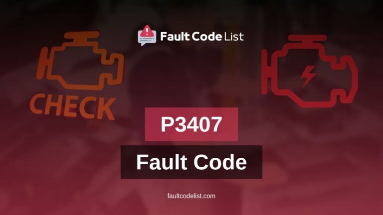 P3407 Fault Code