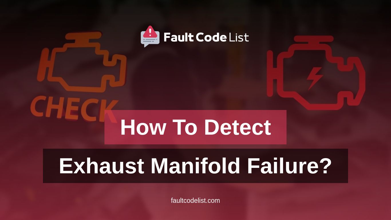 How To Detect Exhaust Manifold Failure? - Fault Code