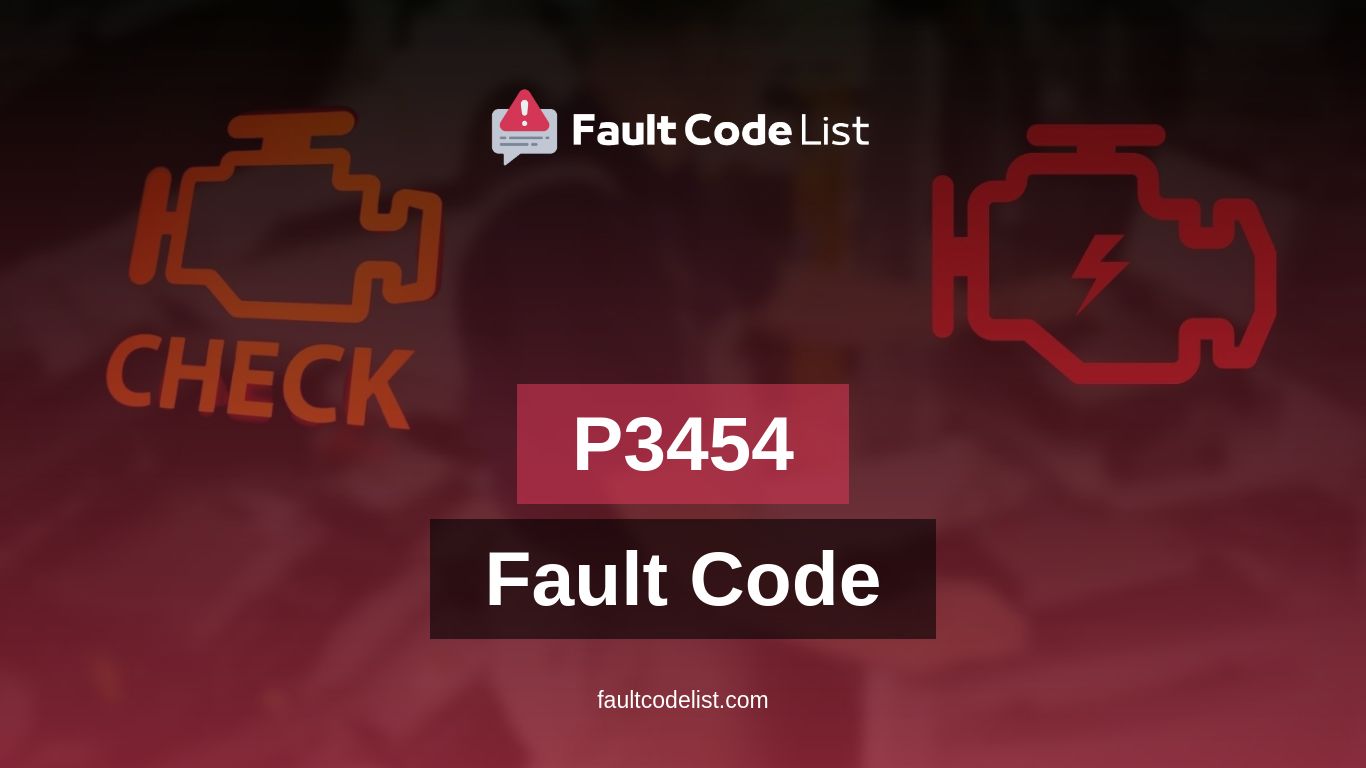 P3454 Cylinder 7 Exhaust Valve Control Circuit Performance - Fault Code